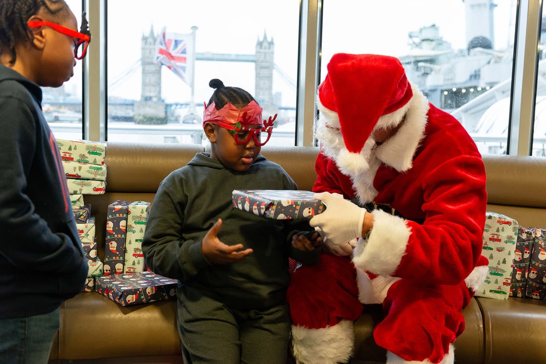 Santa on the Thames Evelina Charity Image