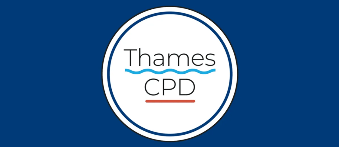 TSA Thames CPD Logo on Blue Background