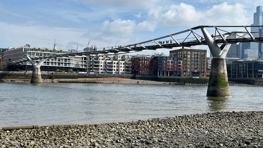 The Thames Foreshore Central London near Millenium Bridge